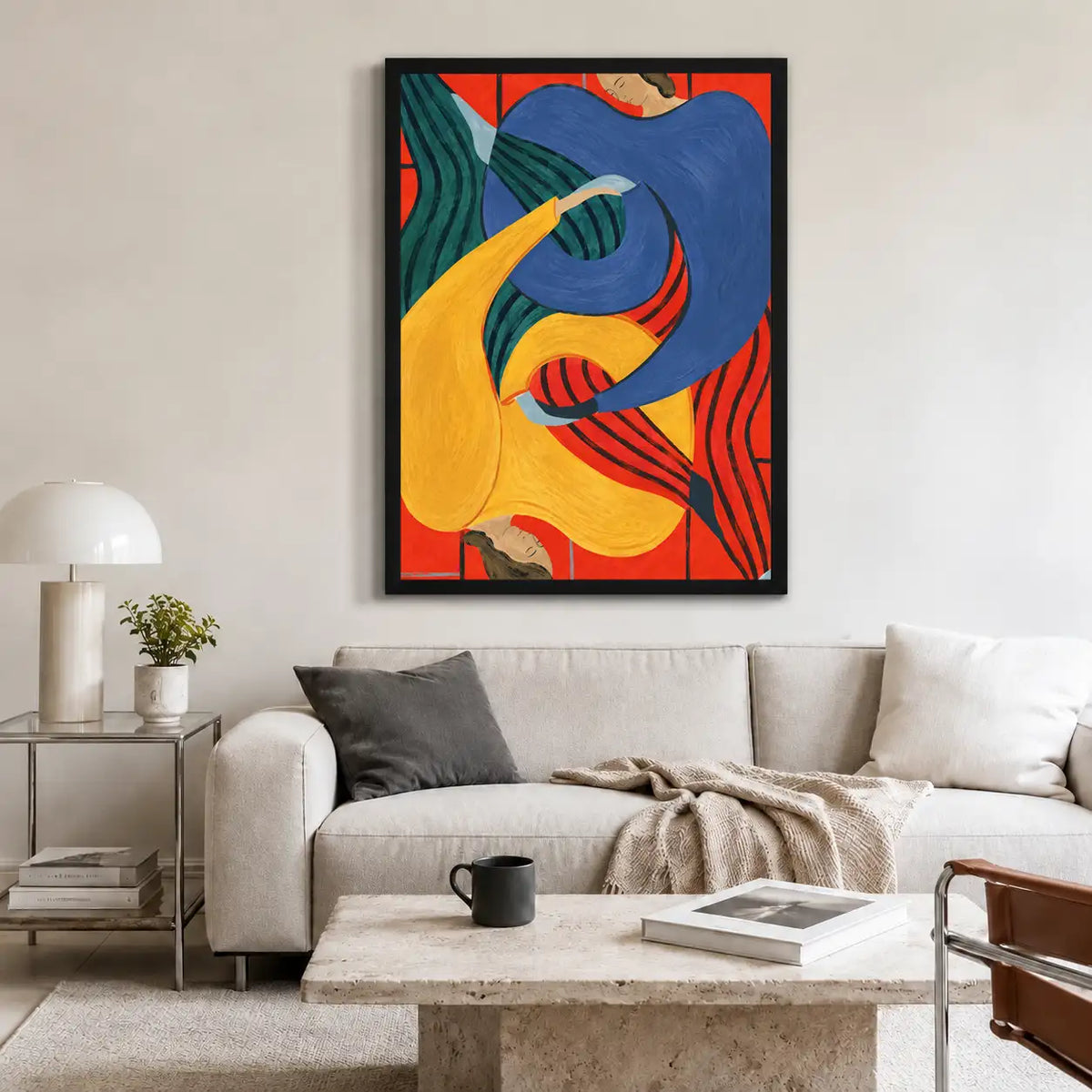 Colorful Intertwined Figures Abstract Wall Art 2