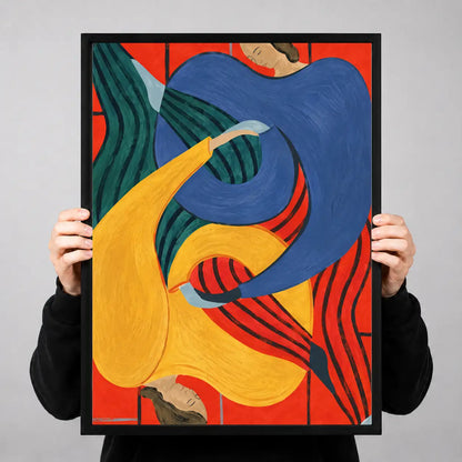Colorful Intertwined Figures Abstract Wall Art 3