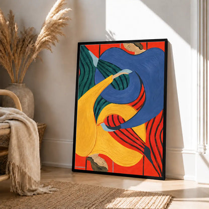 Colorful Intertwined Figures Abstract Wall Art 4