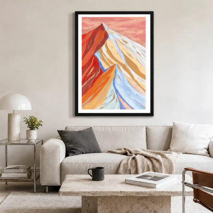 Colorful Mountain Peak Landscape Wall Art 2