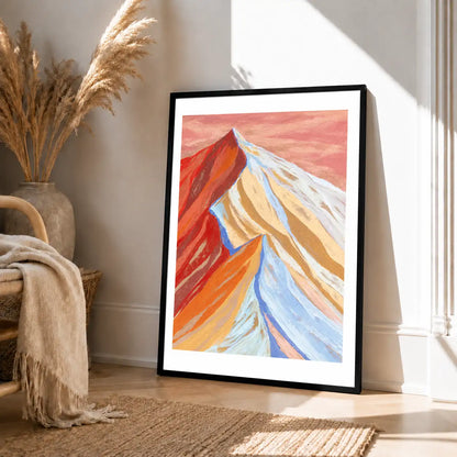 Colorful Mountain Peak Landscape Wall Art 4