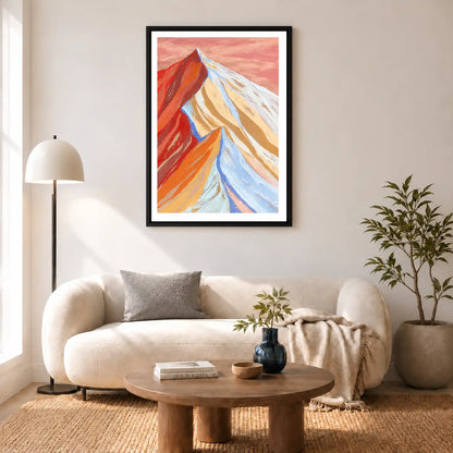 Colorful Mountain Peak Landscape Wall Art 5