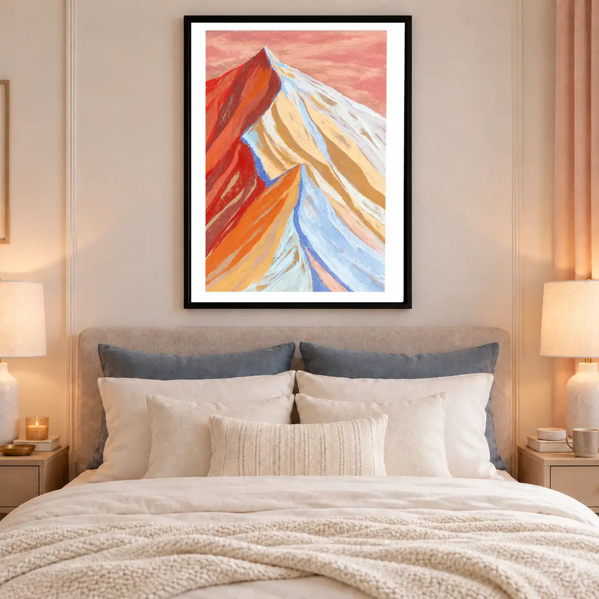 Colorful Mountain Peak Landscape Wall Art 6