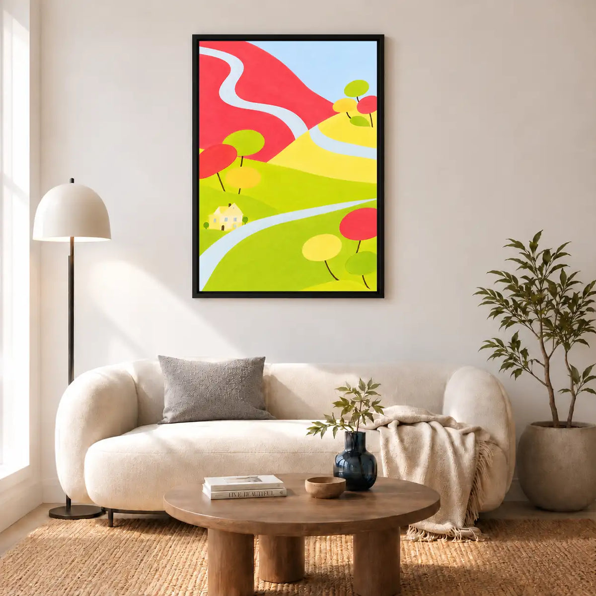 Colorful Rolling Hills Landscape Wall Art 5