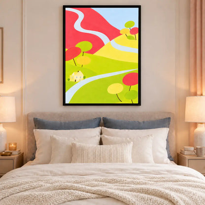Colorful Rolling Hills Landscape Wall Art 6