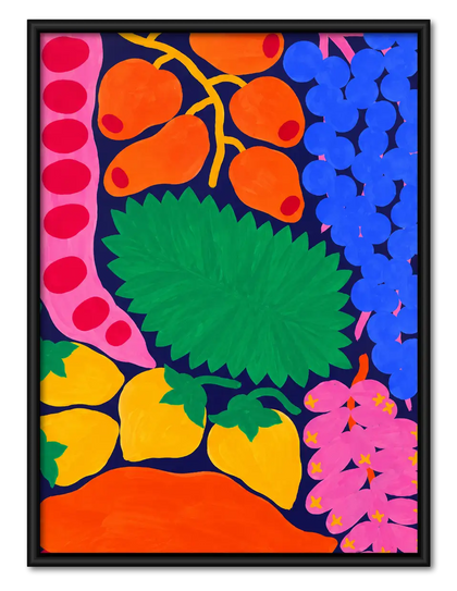 Colorful Tropical Blooms Graphic Wall Art