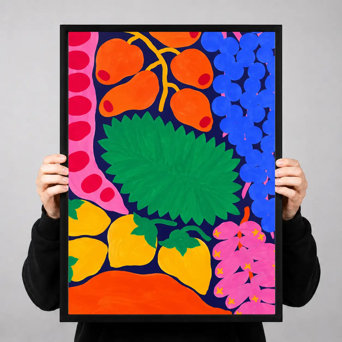 Colorful Tropical Blooms Graphic Wall Art 3