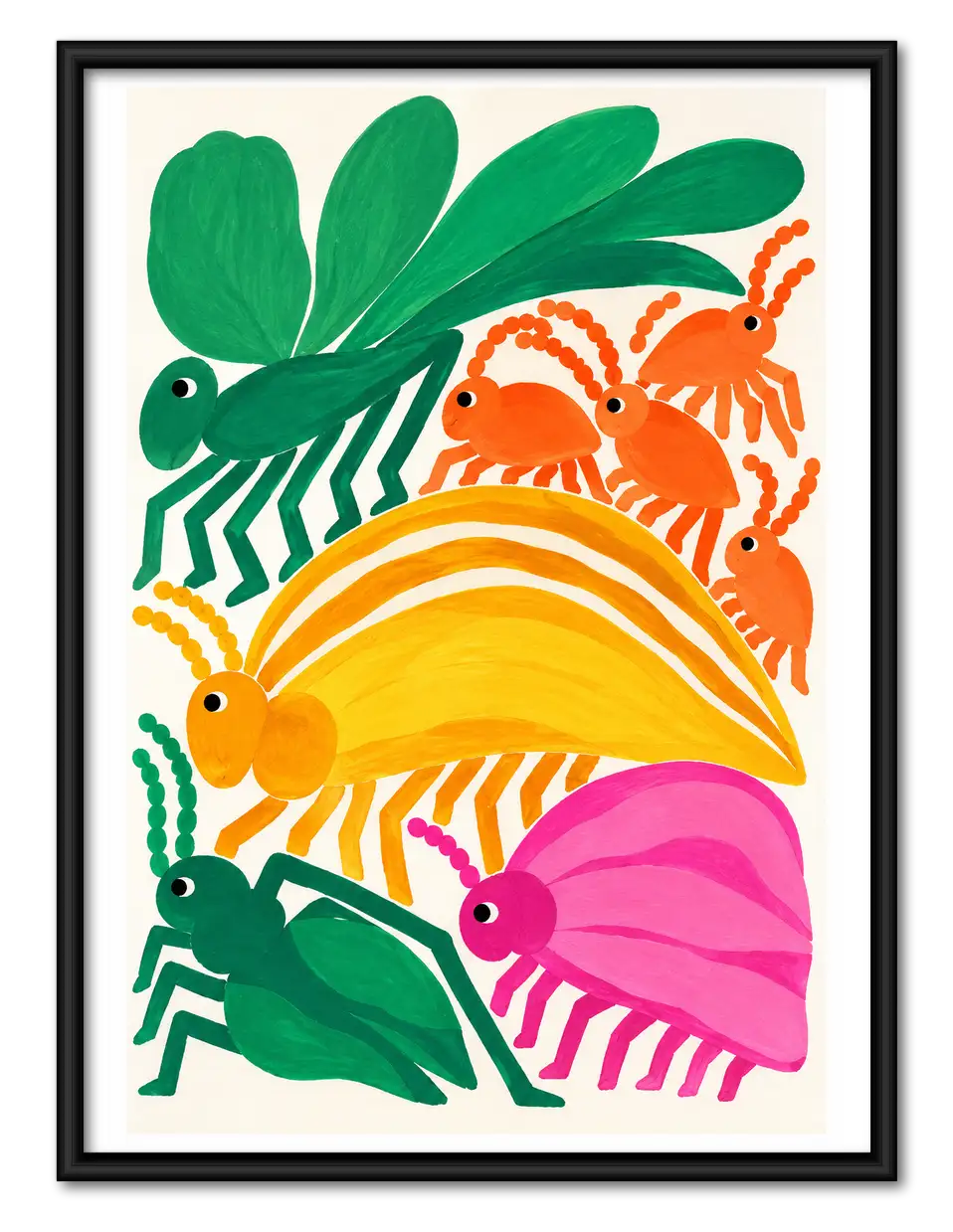 Colorful Zebra Herd Tropical Wall Art 1