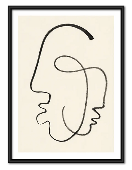 Continuous Line Double Face Wall Art