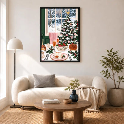 Cozy Christmas Dinner by the Tree Wall Art 5