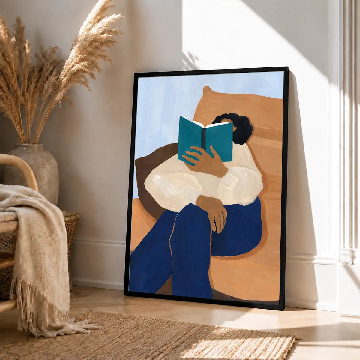 Cozy Reader in Armchair Wall Art 4