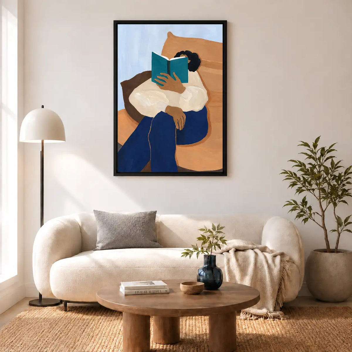 Cozy Reader in Armchair Wall Art 5