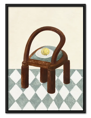 Curved Chair and Fried Egg Wall Art