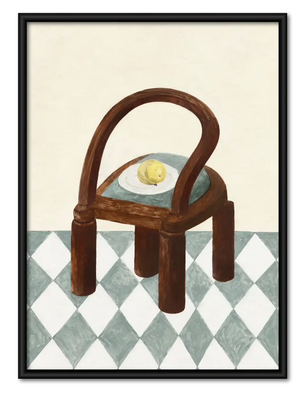 Curved Chair and Fried Egg Wall Art