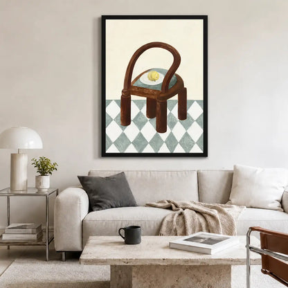 Curved Chair and Fried Egg Wall Art 2