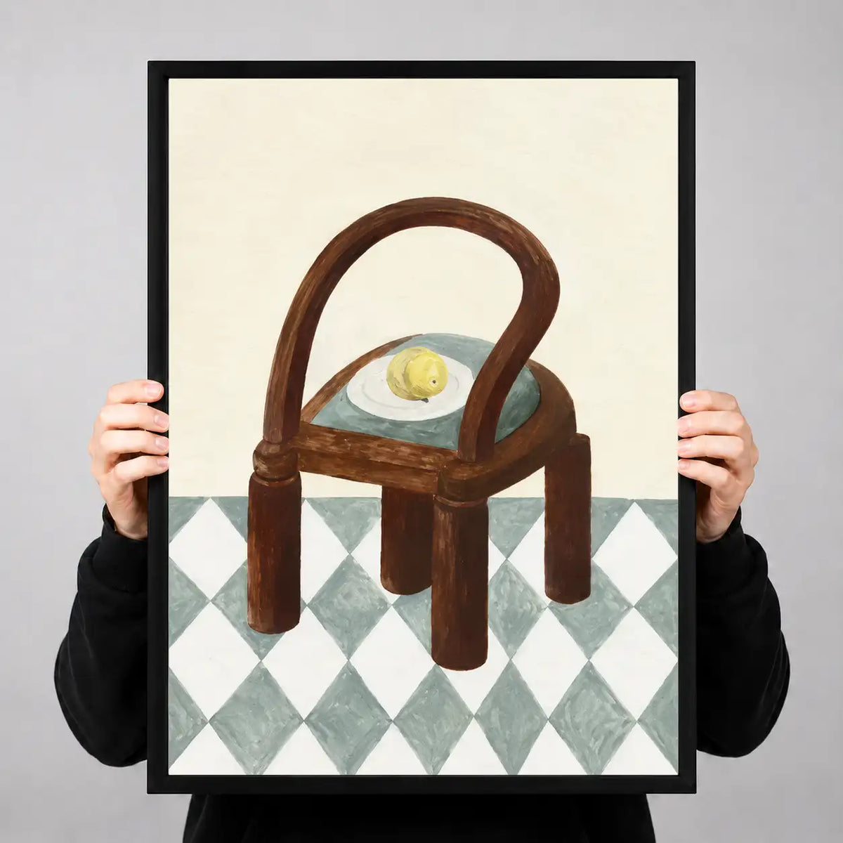 Curved Chair and Fried Egg Wall Art 3