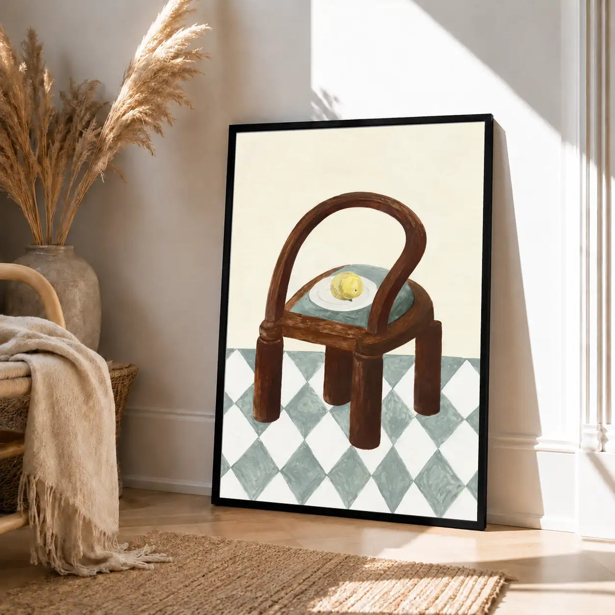 Curved Chair and Fried Egg Wall Art 4