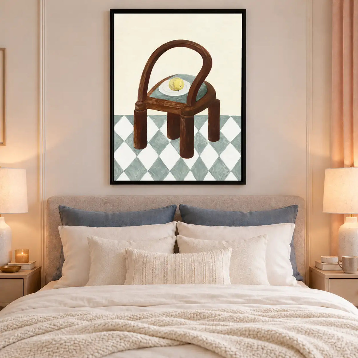 Curved Chair and Fried Egg Wall Art 6