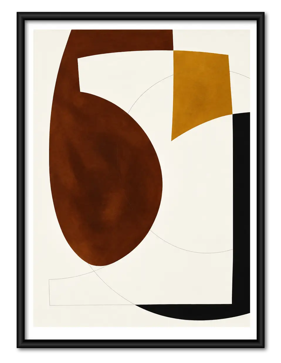 Earth Tone Sculptural Forms Wall Art 1