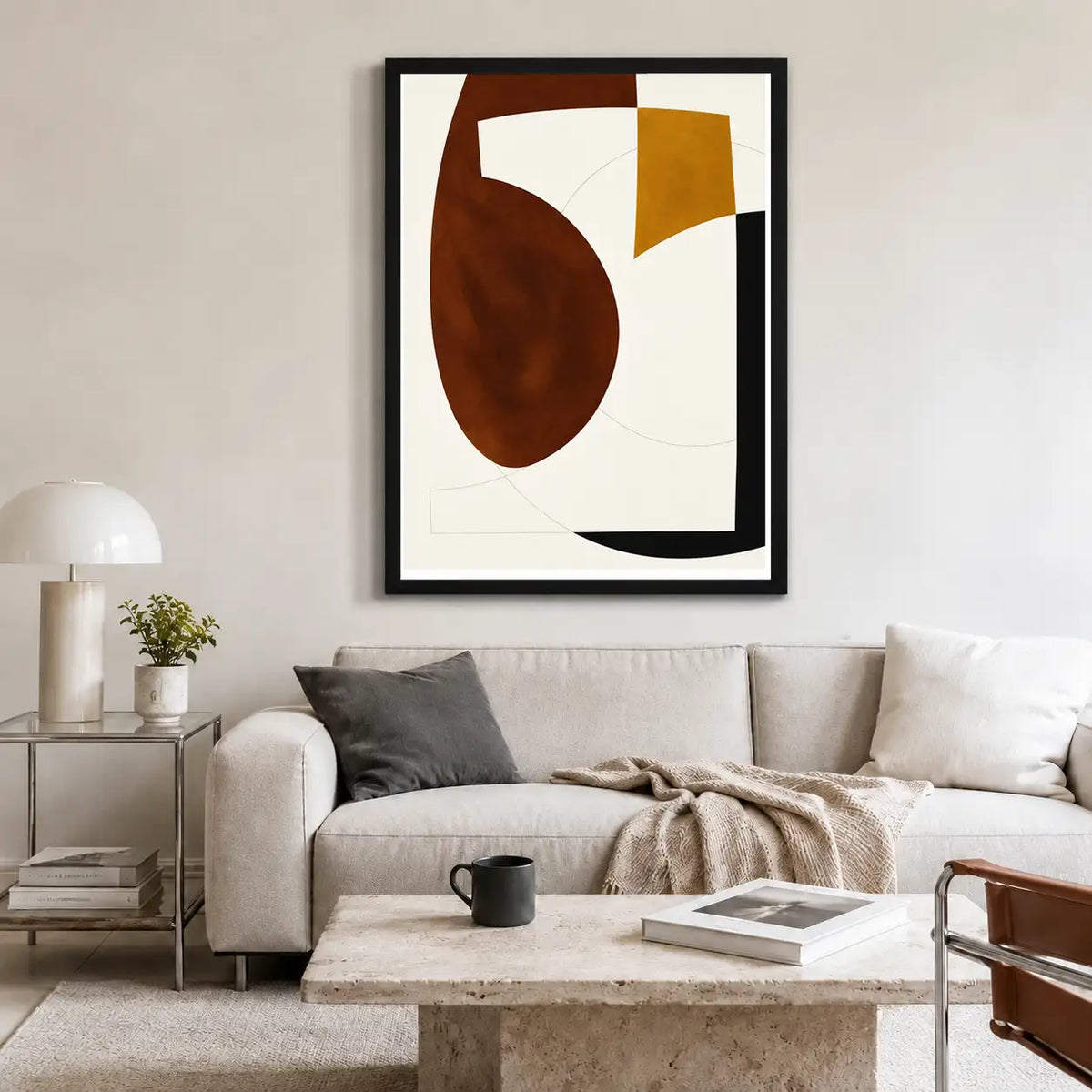 Earth Tone Sculptural Forms Wall Art 2