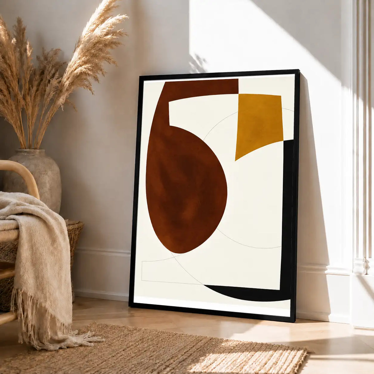 Earth Tone Sculptural Forms Wall Art 4