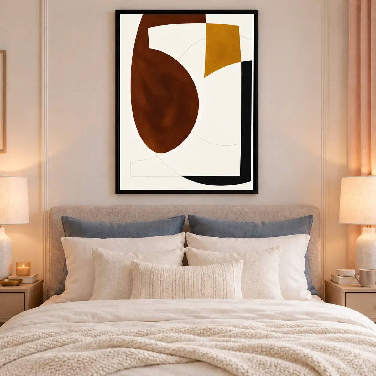 Earth Tone Sculptural Forms Wall Art 6