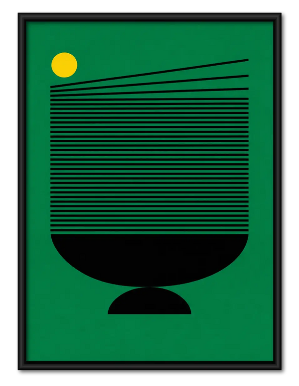 Green Modern Vessel Graphic Wall Art