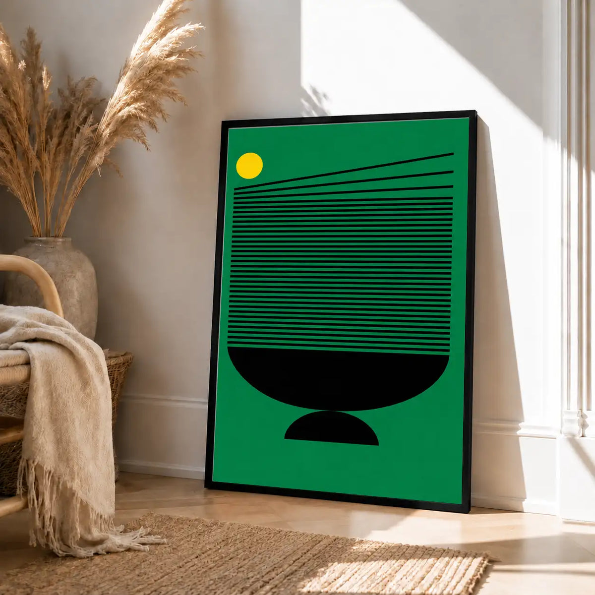 Green Modern Vessel Graphic Wall Art 4