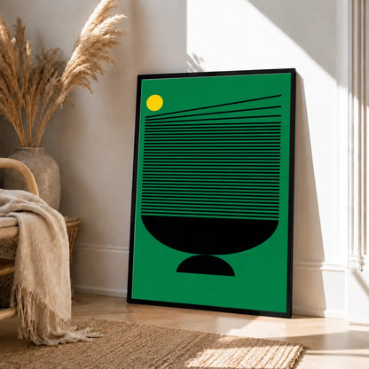 Green Modern Vessel Graphic Wall Art 4