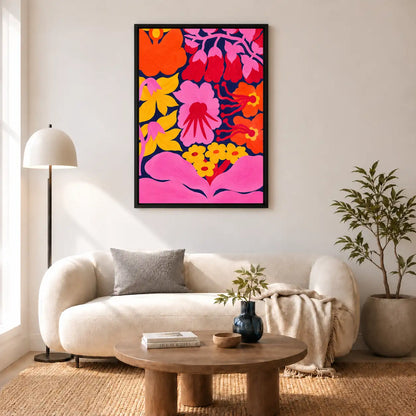 Hot Pink Floral Maximalist Wall Art 5