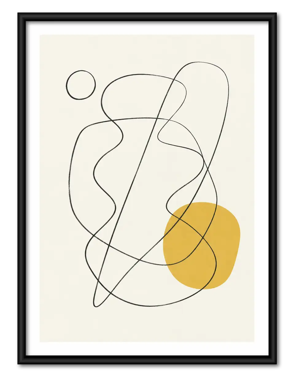 Linear Orbit with Golden Circle Wall Art 1