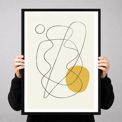 Linear Orbit with Golden Circle Wall Art 3