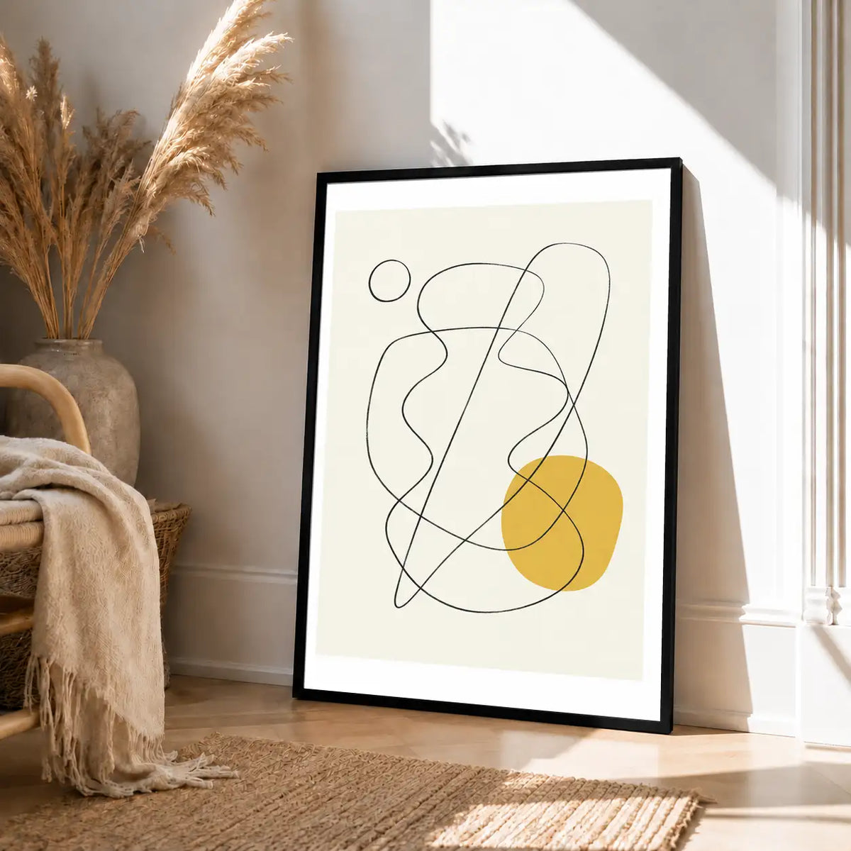 Linear Orbit with Golden Circle Wall Art 4