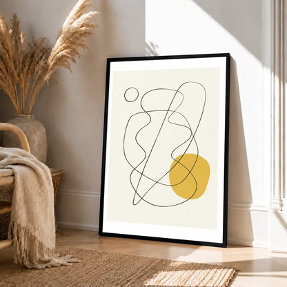 Linear Orbit with Golden Circle Wall Art 4