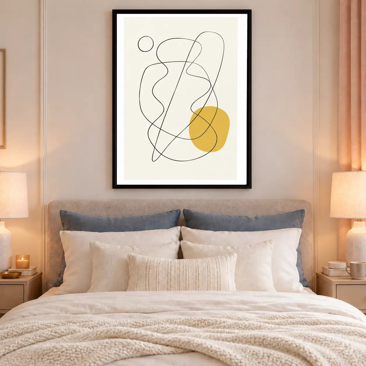 Linear Orbit with Golden Circle Wall Art 6