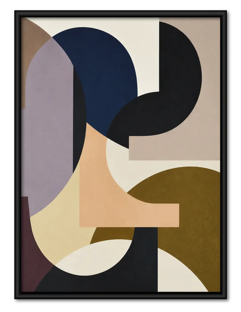 Mid-Century Geometric Shapes Wall Art 1