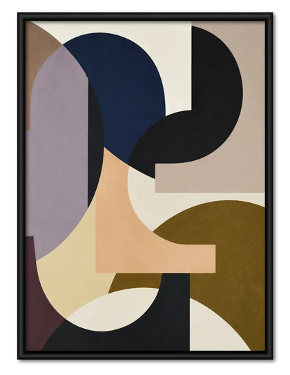 Mid-Century Geometric Shapes Wall Art