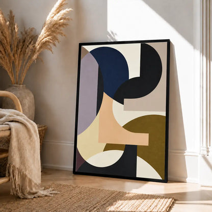 Mid-Century Geometric Shapes Wall Art 4