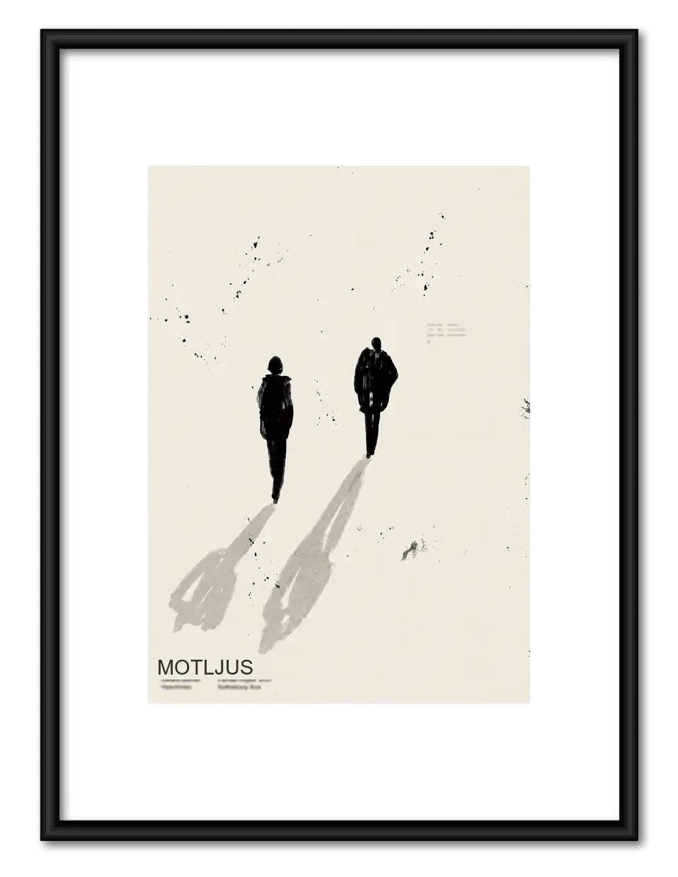Minimal Black Figures and Shadows Wall Art 1