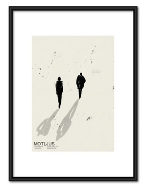 Minimal Black Figures and Shadows Wall Art
