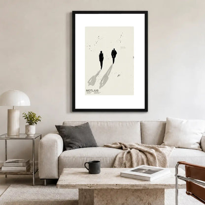 Minimal Black Figures and Shadows Wall Art 2