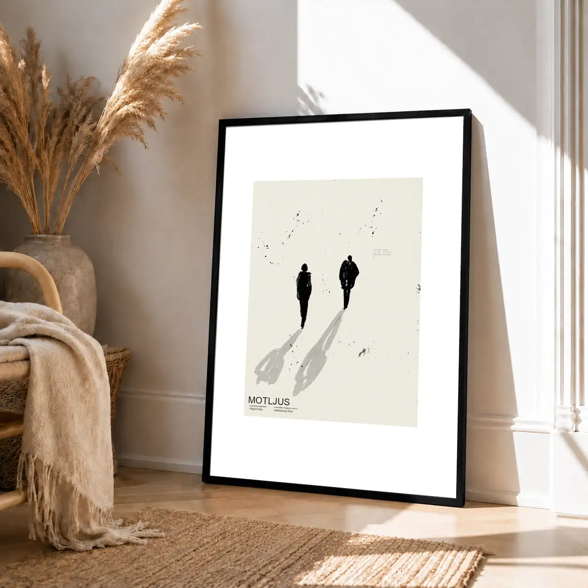 Minimal Black Figures and Shadows Wall Art 4
