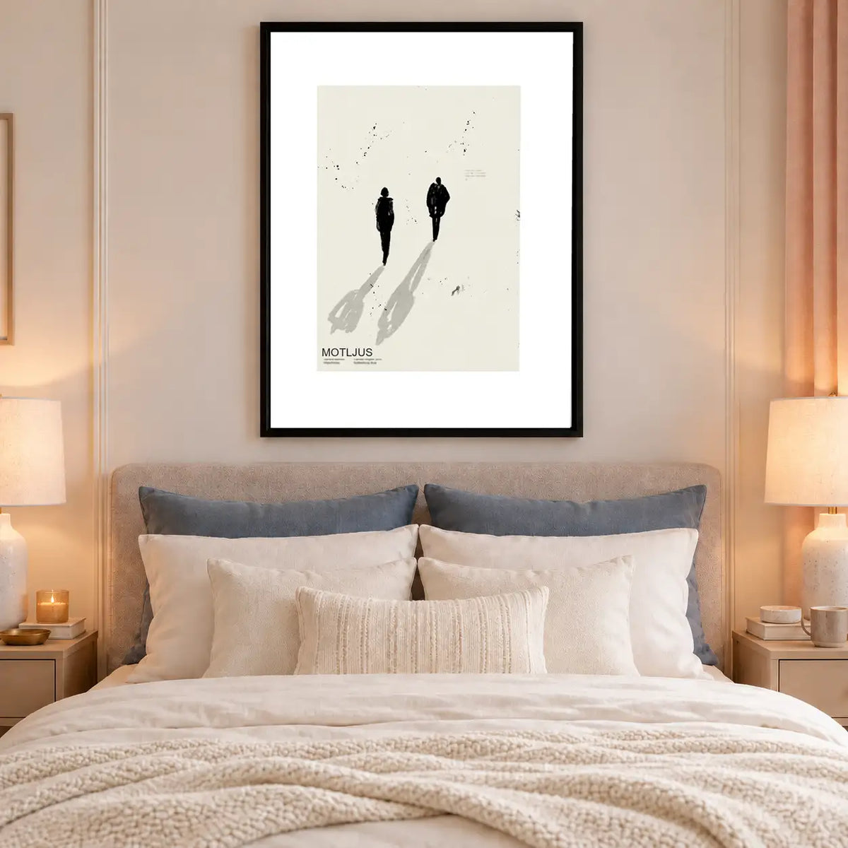 Minimal Black Figures and Shadows Wall Art 6