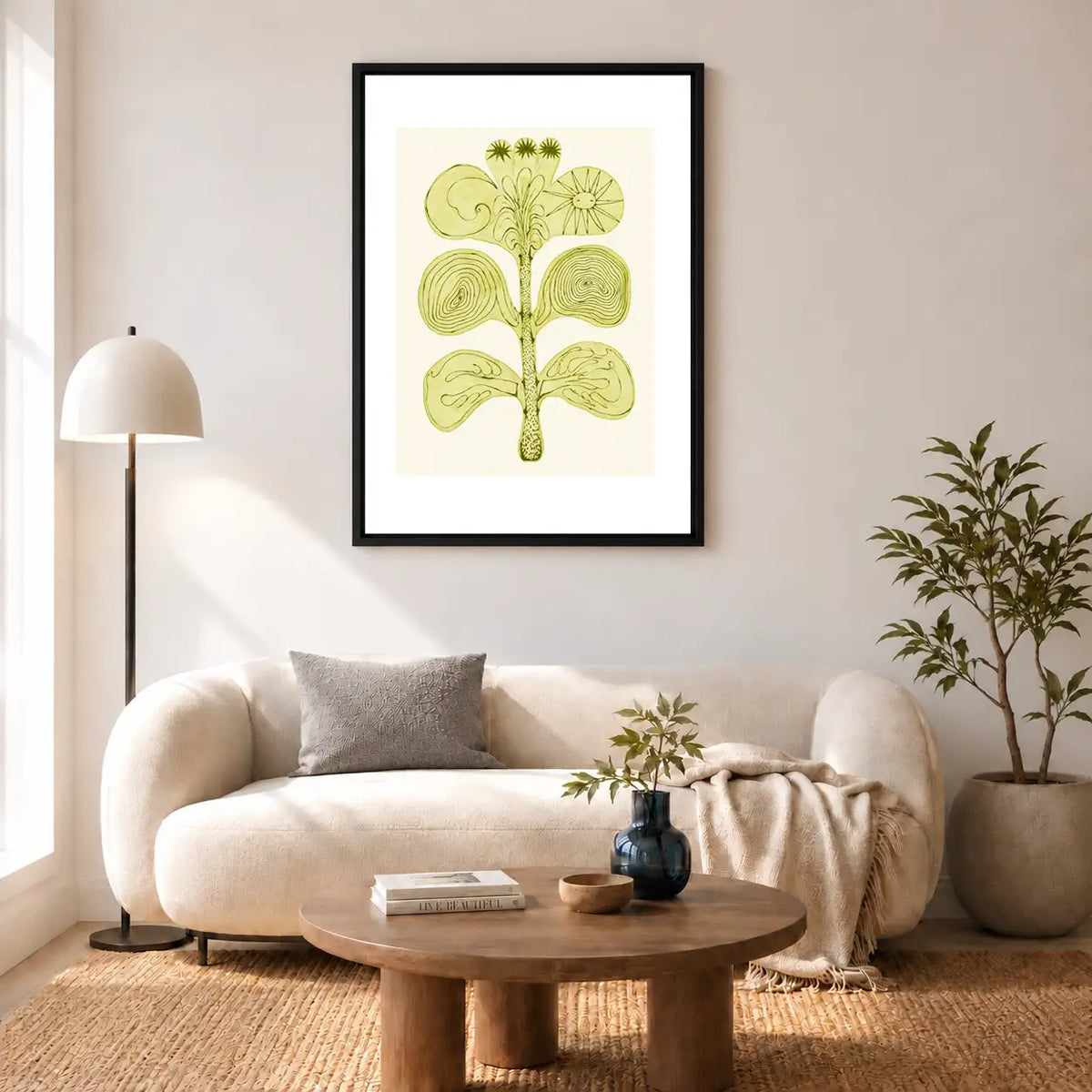 Minimal Green Botanical Bloom Wall Art 5