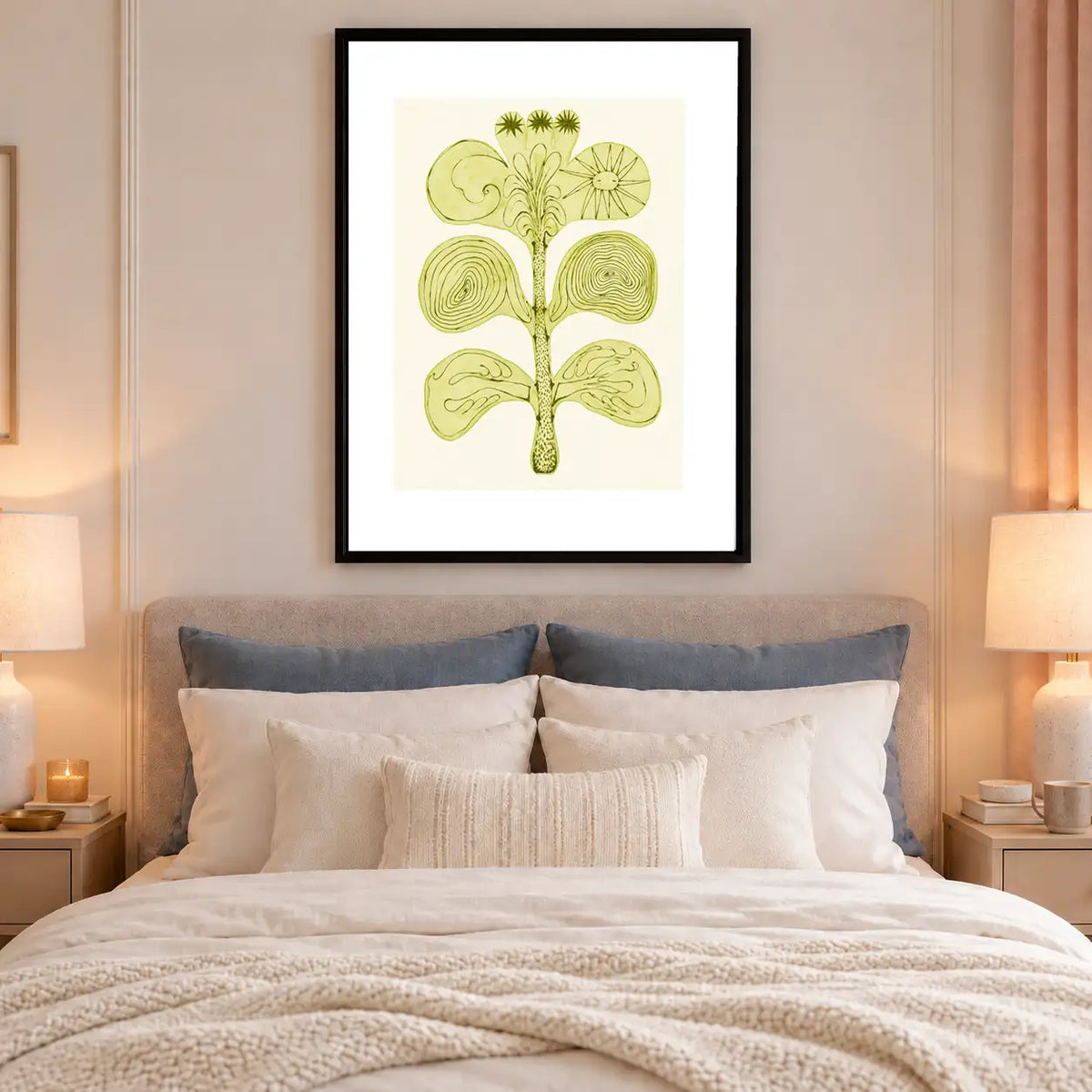 Minimal Green Botanical Bloom Wall Art 6