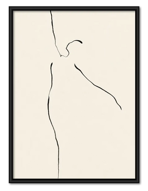 Minimal Nude Contour Figure Wall Art