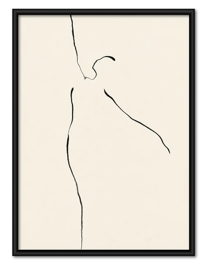 Minimal Nude Contour Figure Wall Art