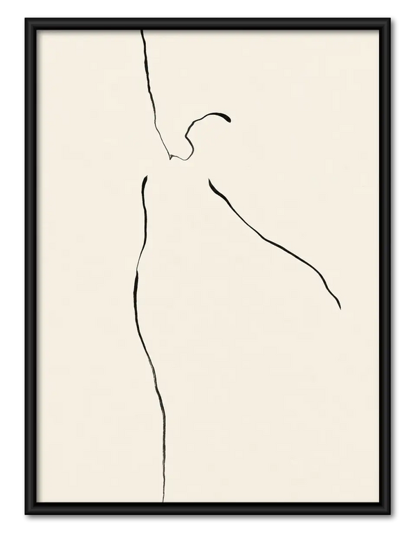 Minimal Nude Contour Figure Wall Art