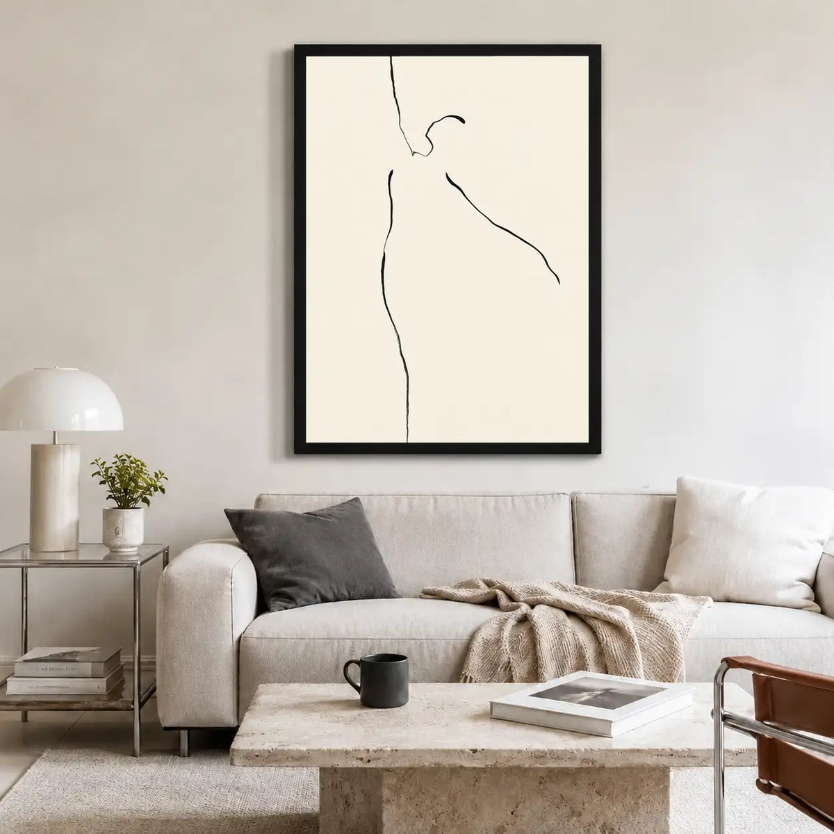 Minimal Nude Contour Figure Wall Art 2