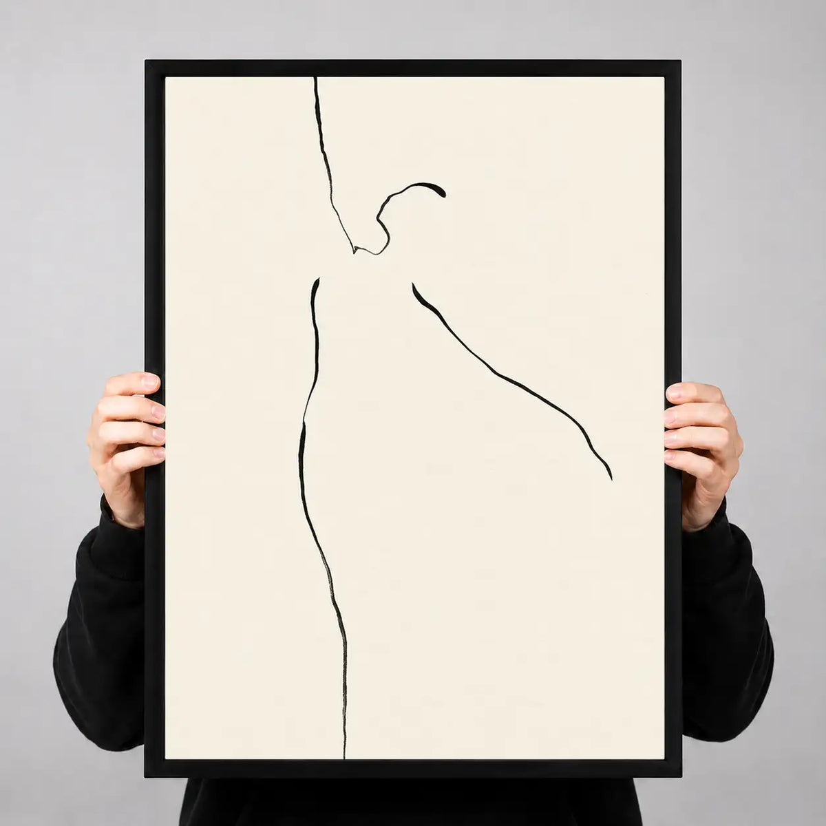 Minimal Nude Contour Figure Wall Art 3